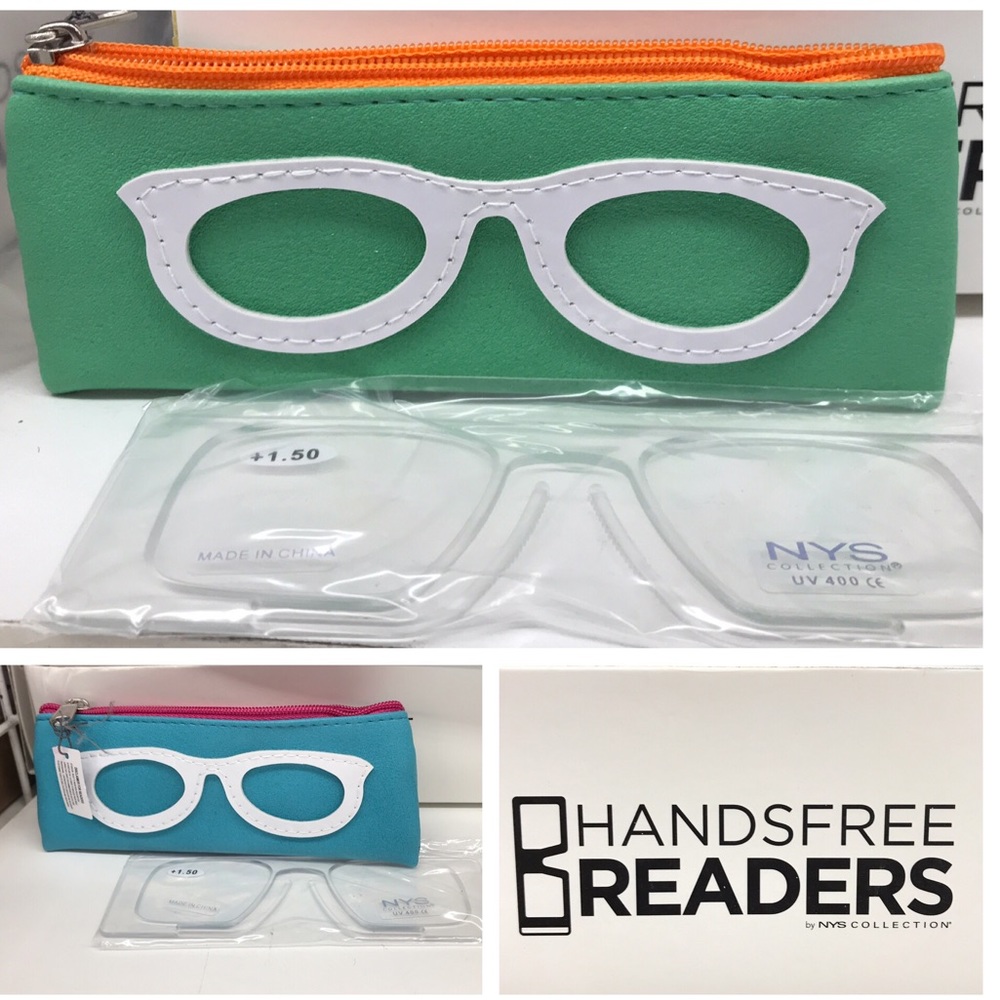 +1.50 NYS Collection Flat Armless Readers with colorful Zip pouch! ONLY 3 LEFT! - Picture 5 of 16